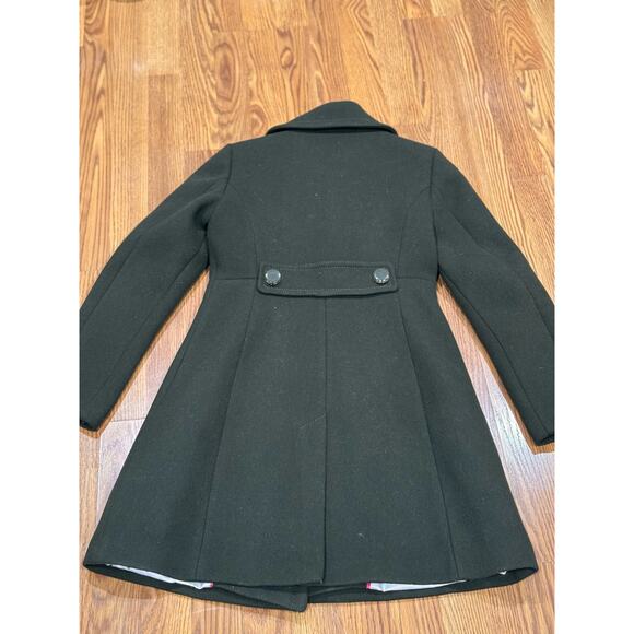 Kate Spade New York green wool twill double-breasted coat size Xs - Picture 9 of 11